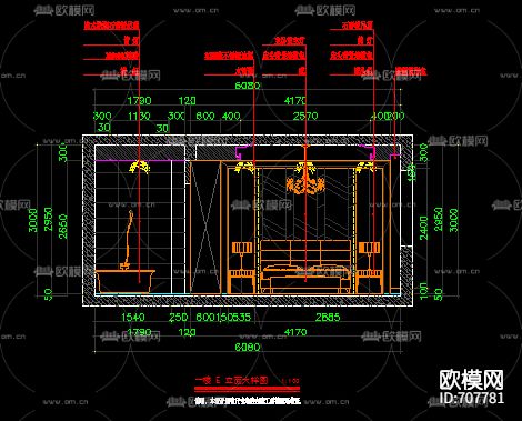 家居别墅全套cad施工图下载（渲染图5）