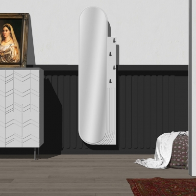  现代穿衣镜su模型 