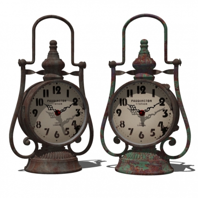  工业风复古钟表su模型 