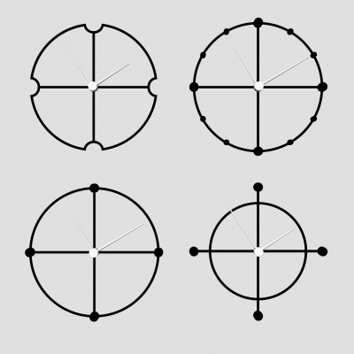  现代简约挂钟su模型 