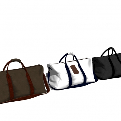  现代皮革手提包组合su模型 