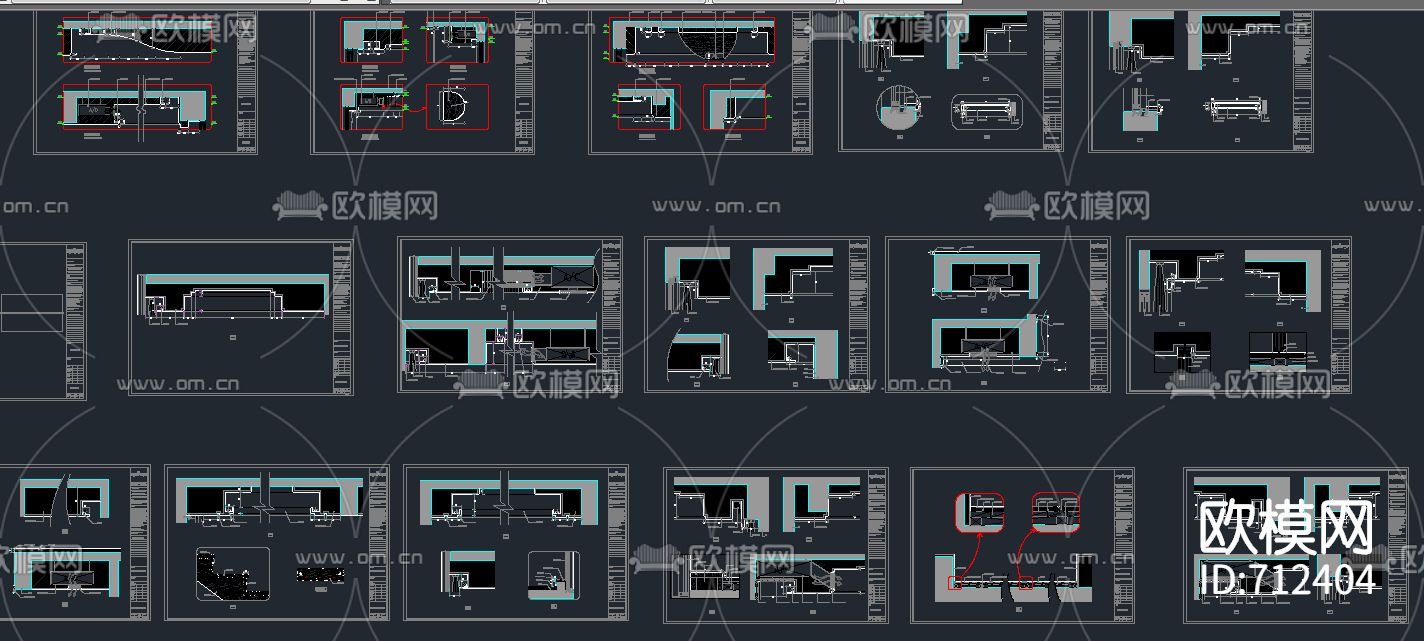 欧式大样节点图下载（渲染图1）