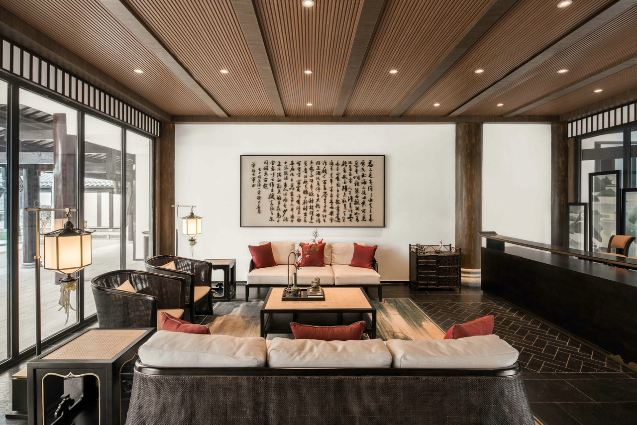 hmd设计 新中式酒店休息区