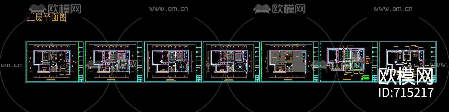 别墅CAD施工图下载（渲染图2）