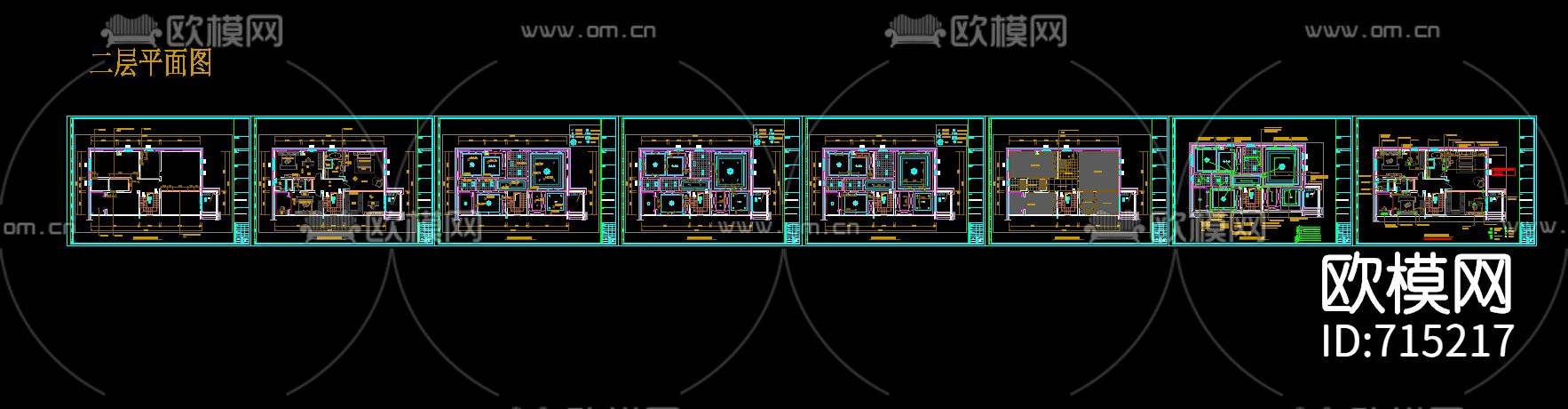 别墅CAD施工图下载（渲染图3）