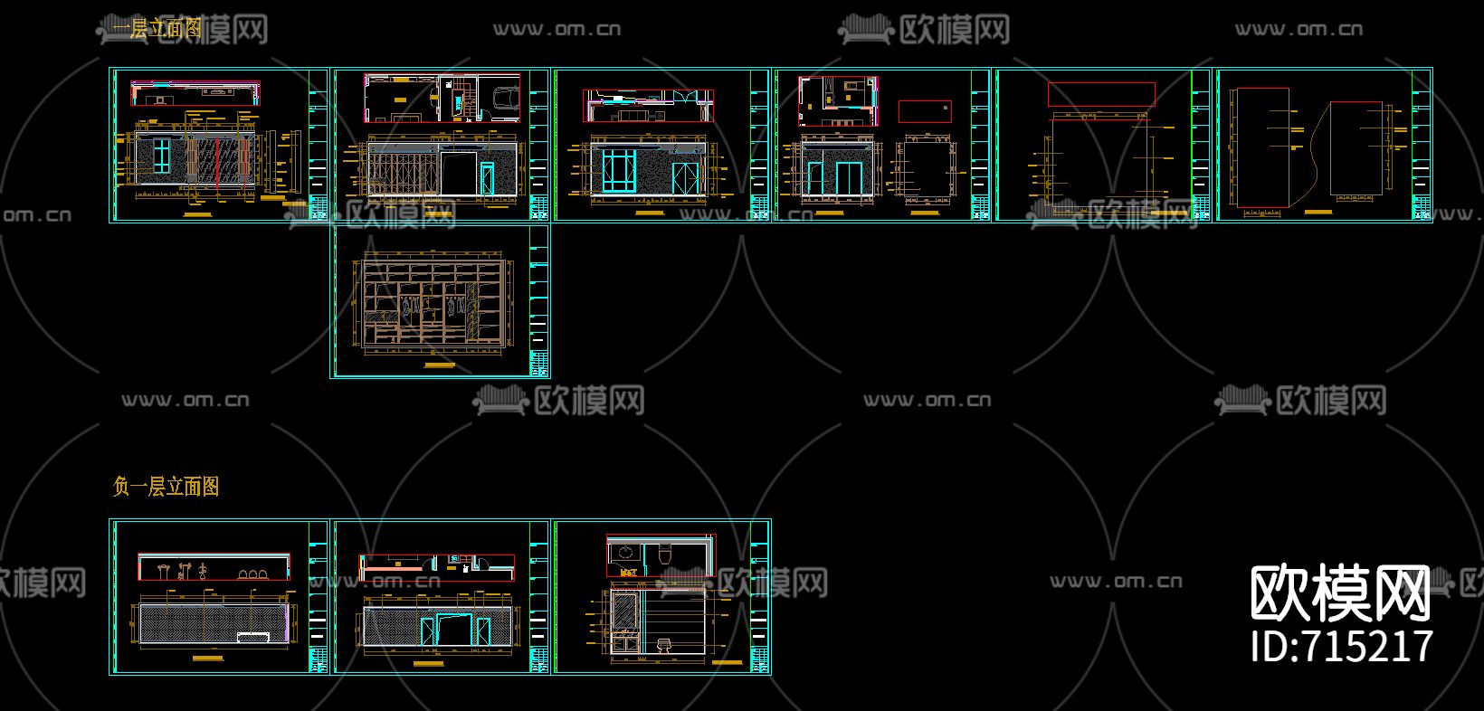 别墅CAD施工图下载（渲染图6）