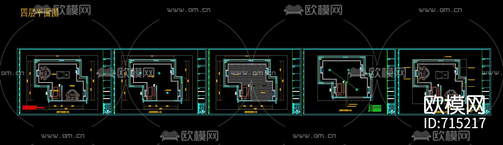 别墅CAD施工图下载（渲染图4）