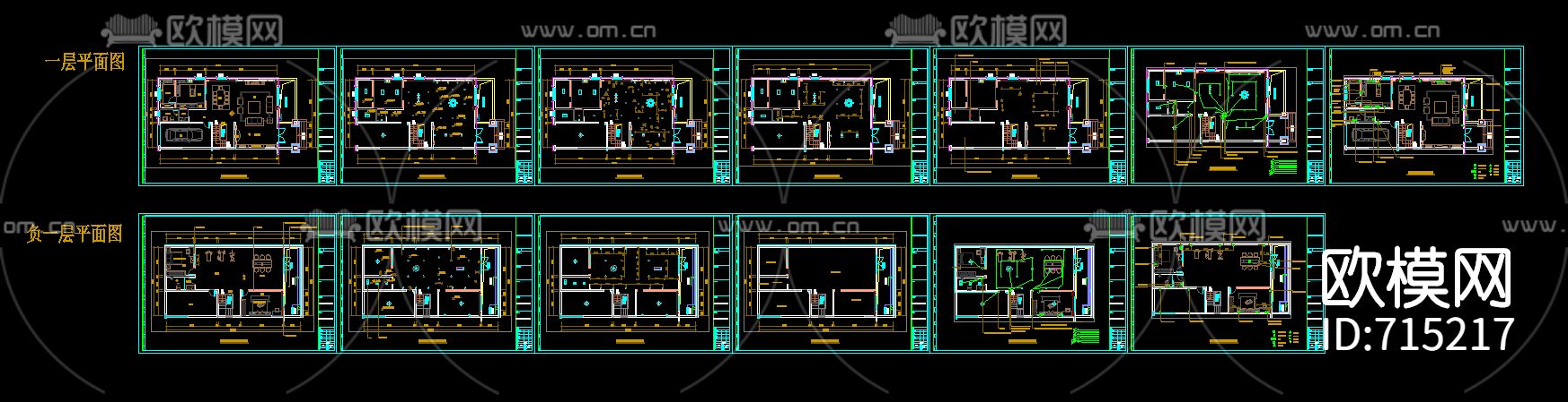 别墅CAD施工图下载（渲染图1）