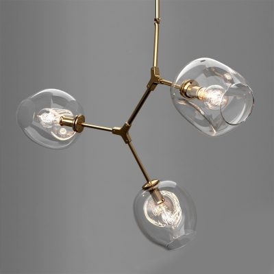 现代多头玻璃吊灯3d模型