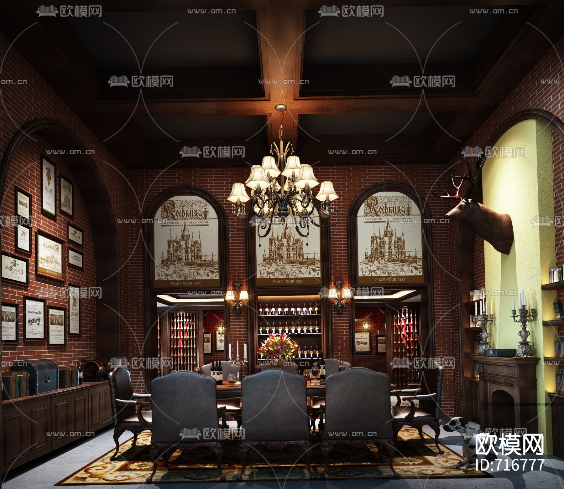 酒庄CAD施工图整套（附效果图）下载（渲染图1）