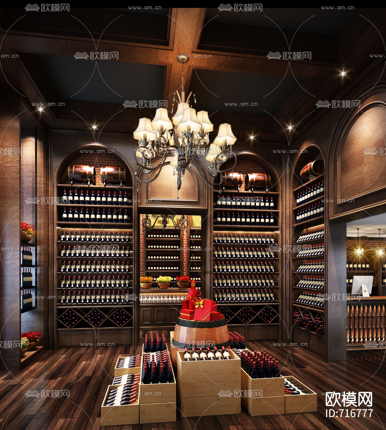 酒庄CAD施工图整套（附效果图）下载（渲染图2）