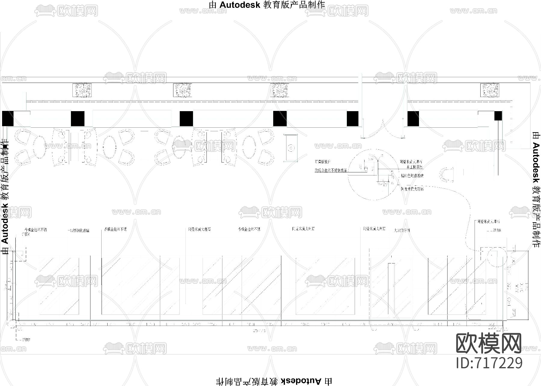 轻奢酒店CAD施工图整套（附效果图）下载（渲染图10）