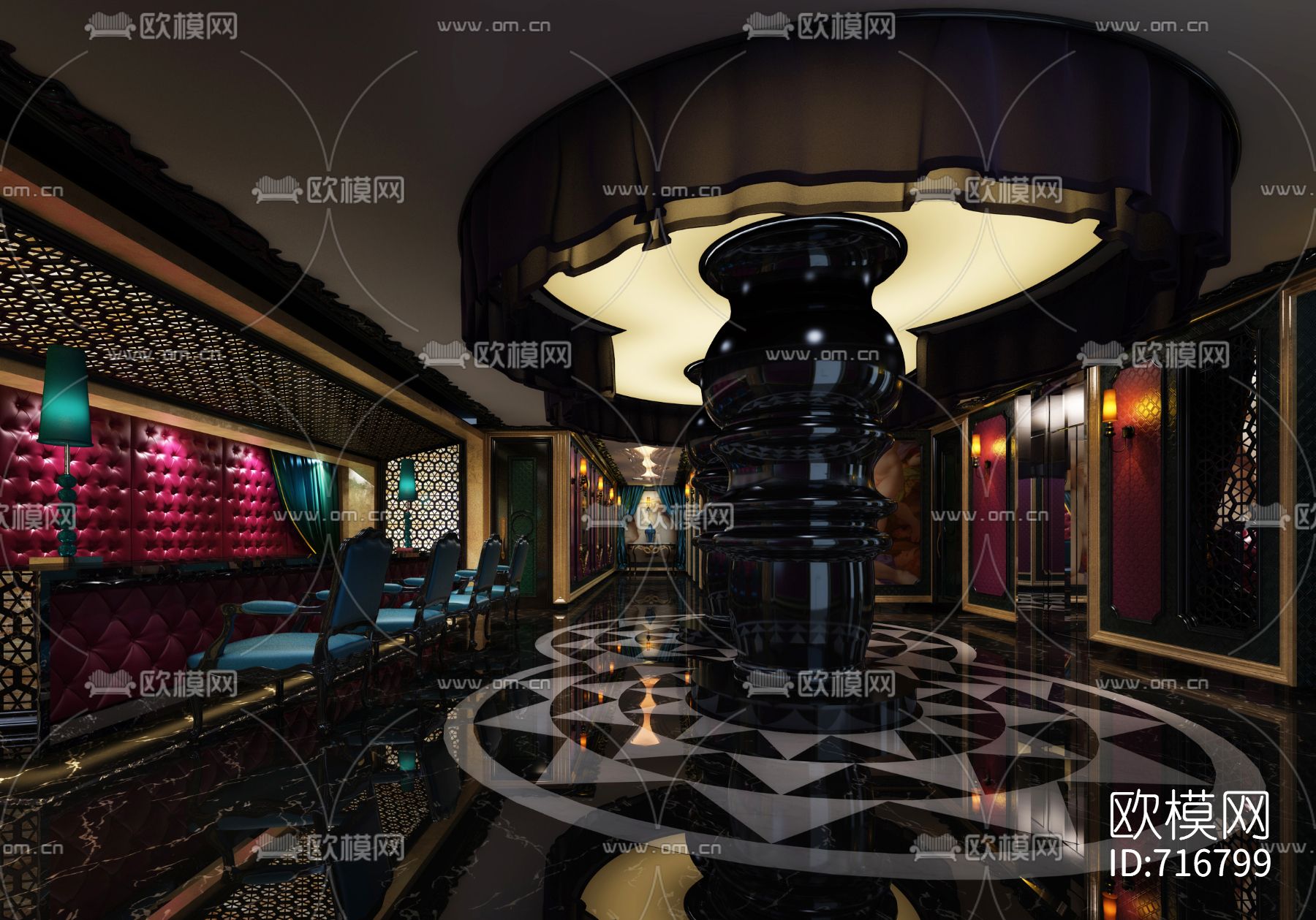 皇马浴都酒店CAD施工图下载（渲染图9）