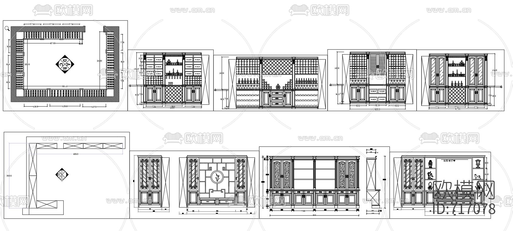 家具护墙板CAD图库下载（渲染图6）