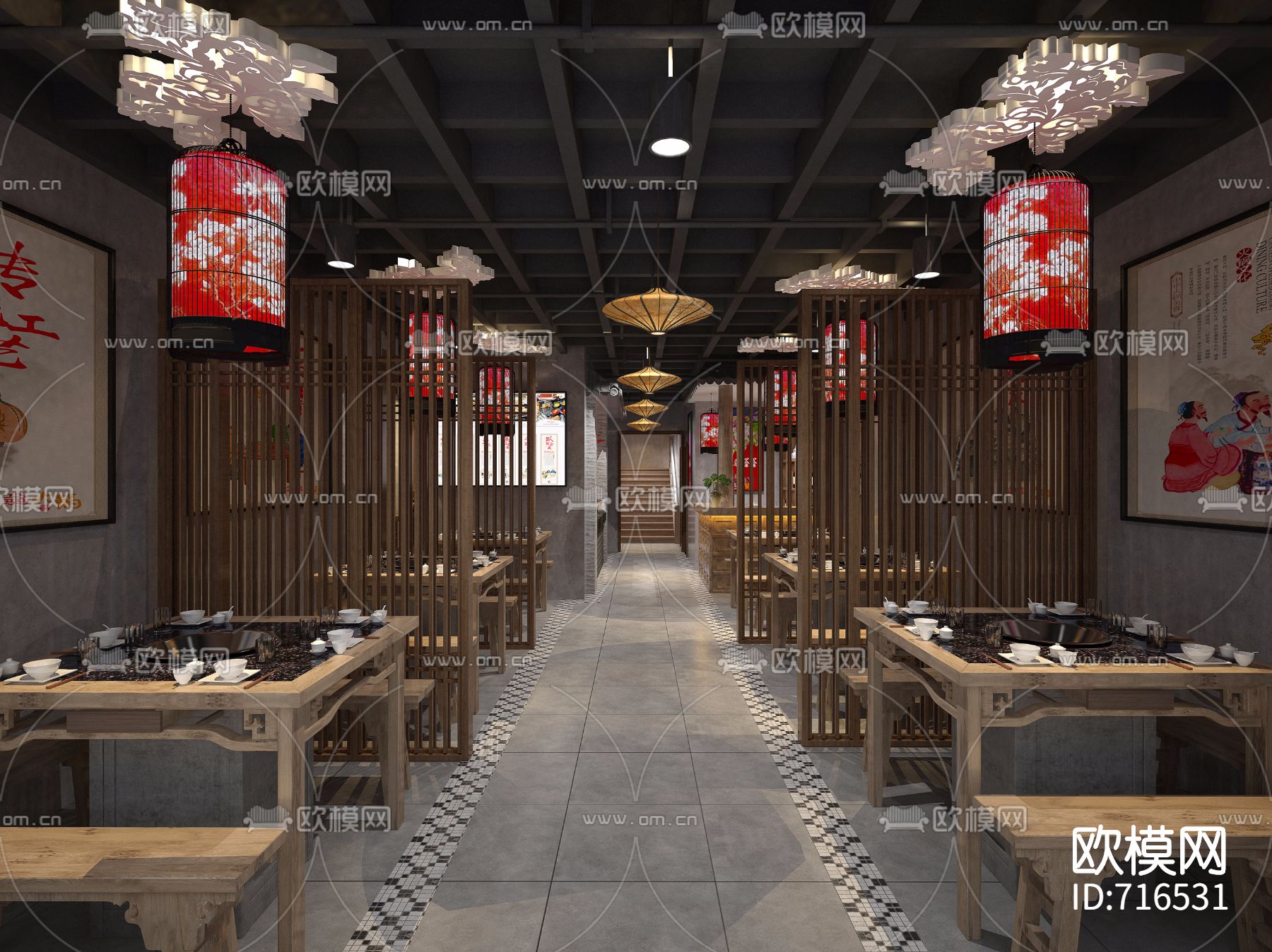 火锅店室内装修CAD施工图