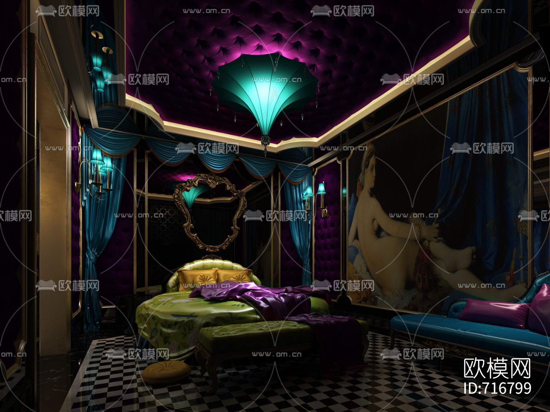 皇马浴都酒店CAD施工图下载（渲染图6）