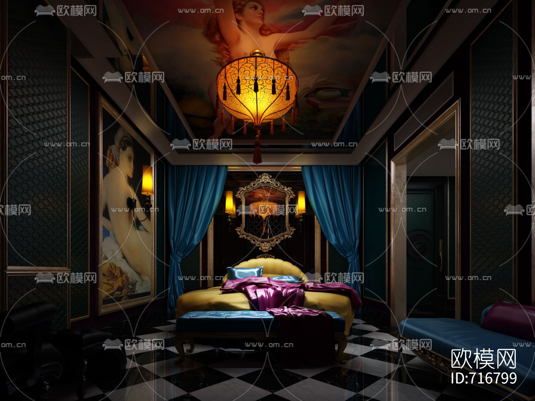 皇马浴都酒店CAD施工图下载（渲染图7）