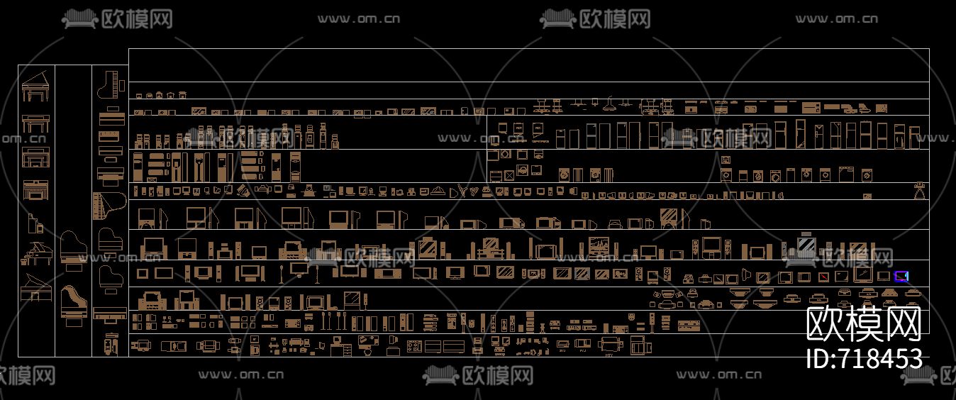 电器样式CAD图库下载