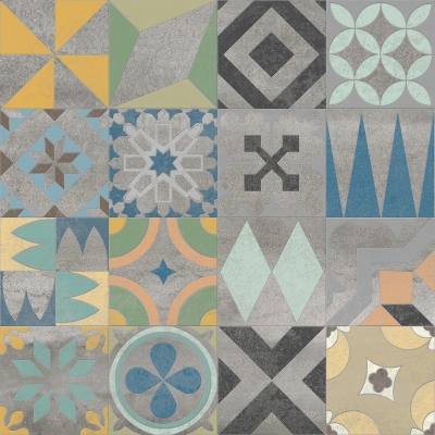  工业风厨卫水泥拼花小瓷砖贴图 