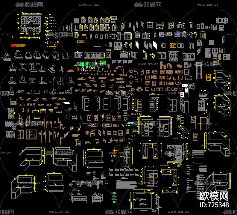 专业橱柜公司标准图下载（渲染图1）