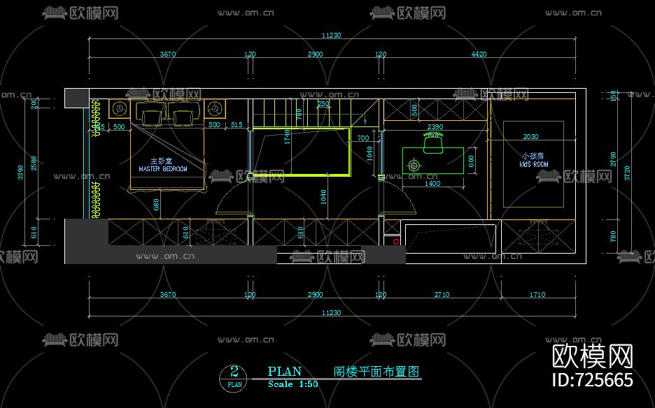 公寓夹层钢结构节点CAD施工图下载（渲染图4）