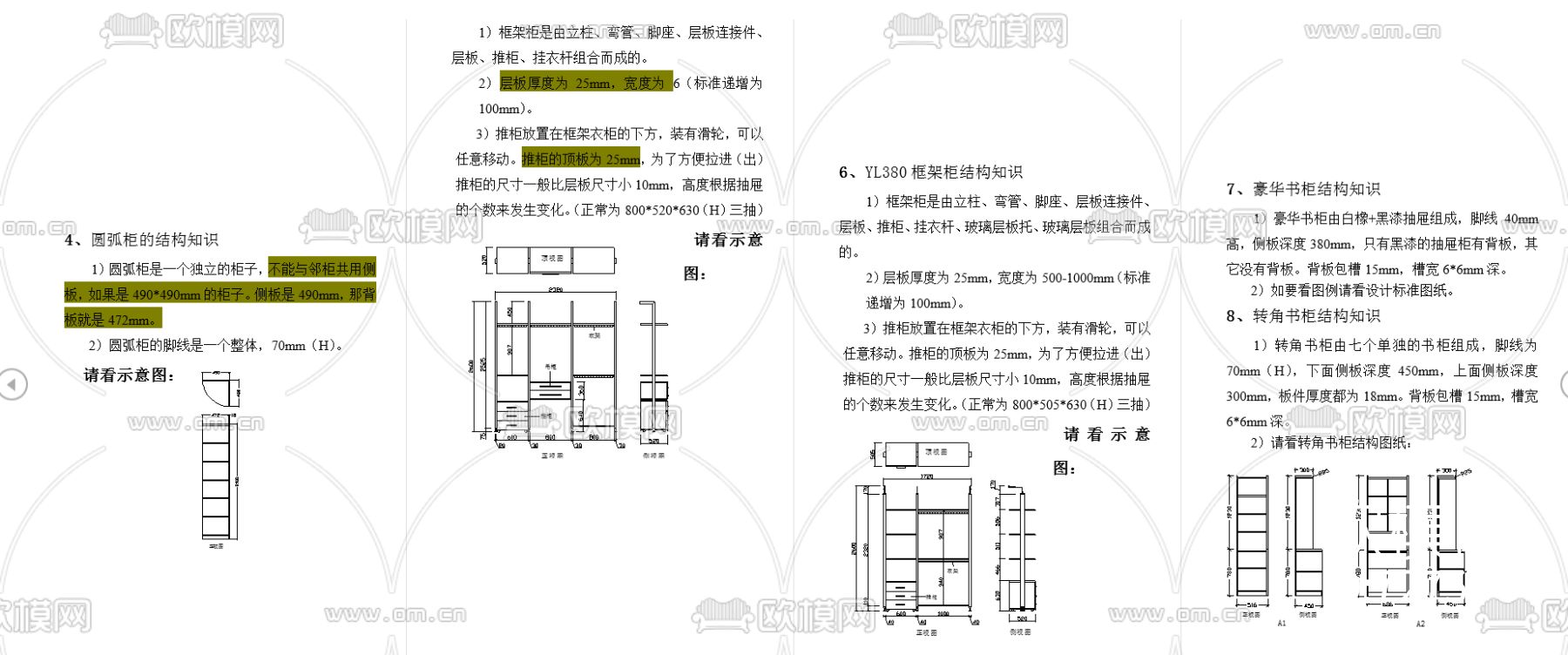 各式衣柜平立面CAD图库