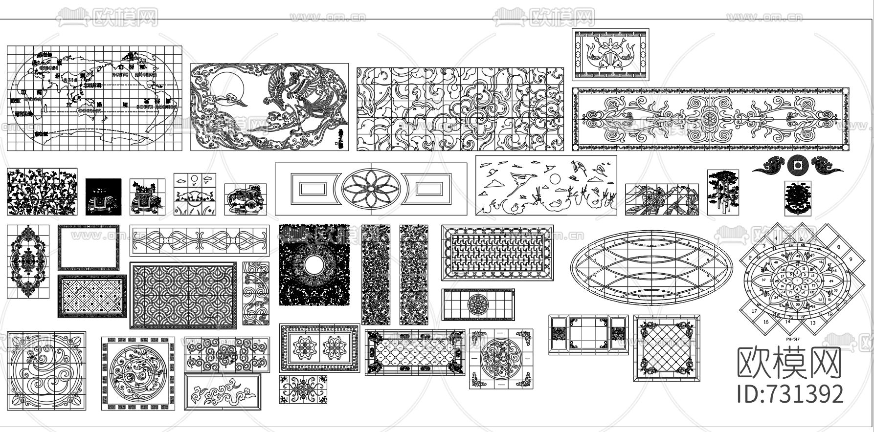 地面拼花CAD图库下载（渲染图5）