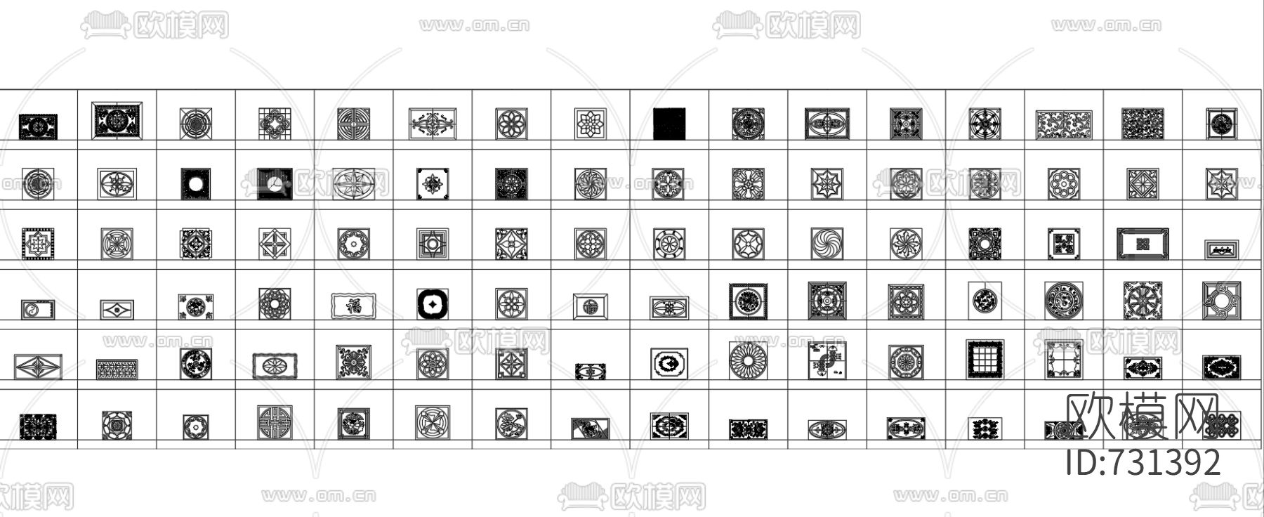 地面拼花CAD图库下载（渲染图4）