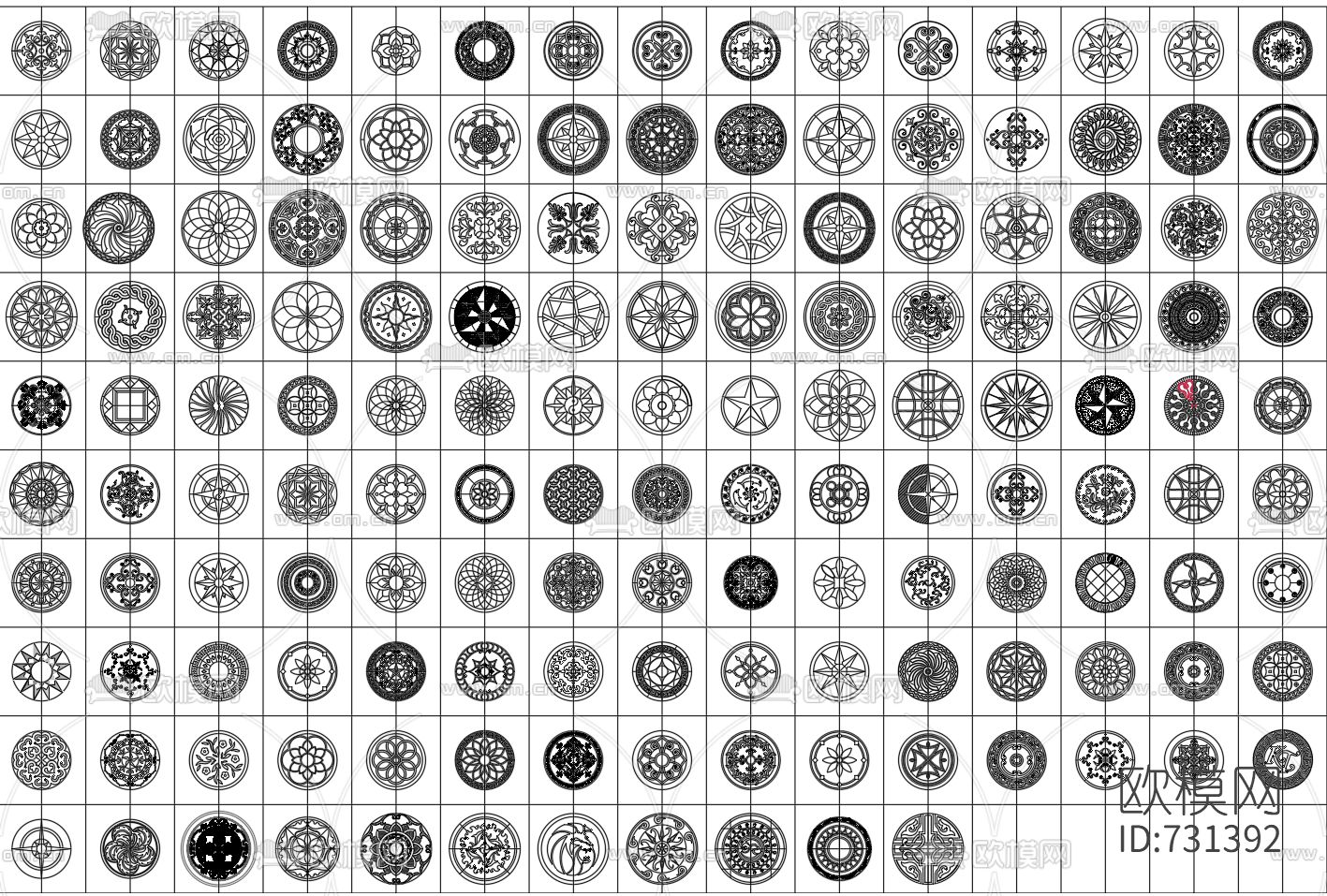 地面拼花CAD图库下载（渲染图6）