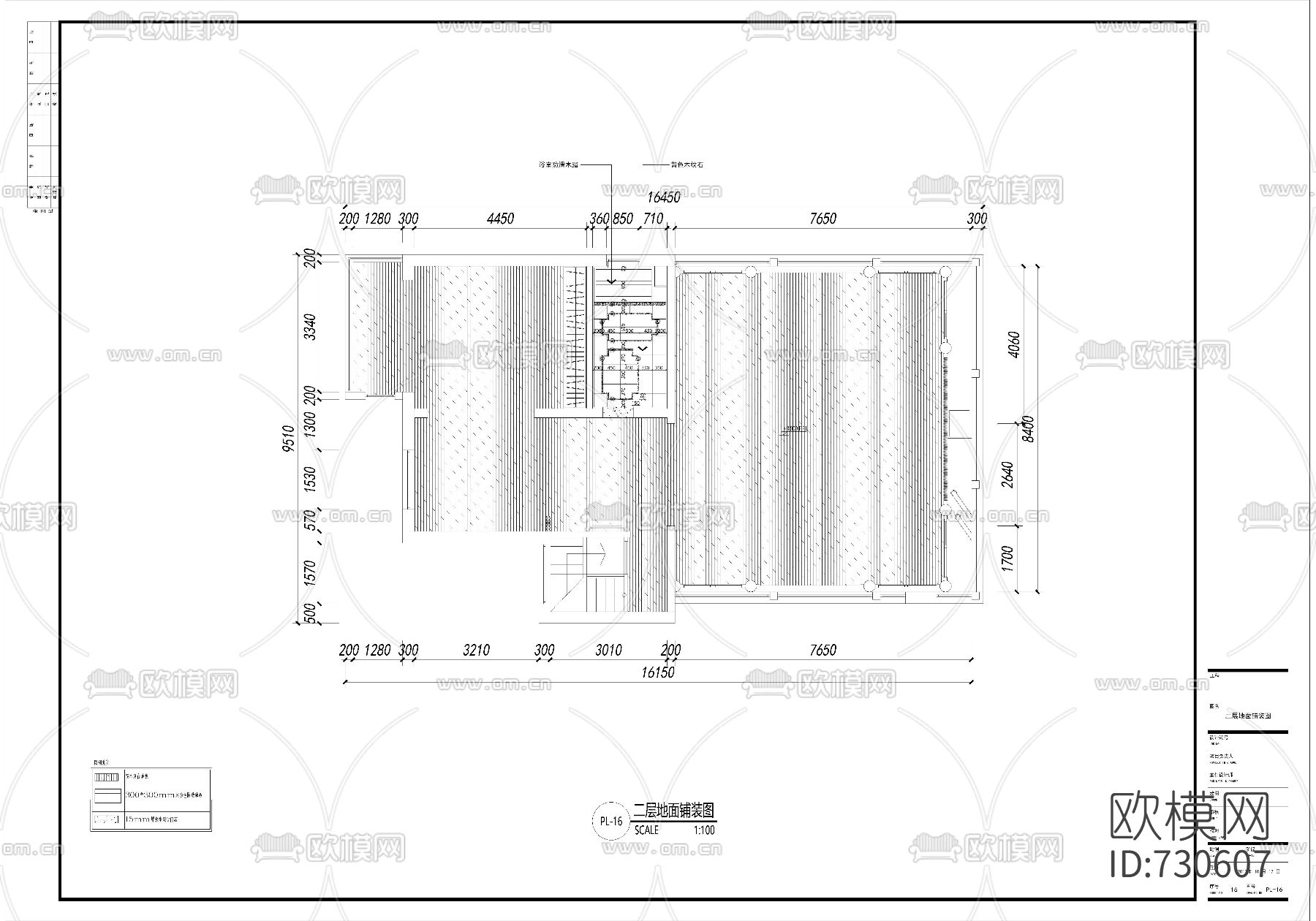 新中式家装平面CAD施工图下载（渲染图6）