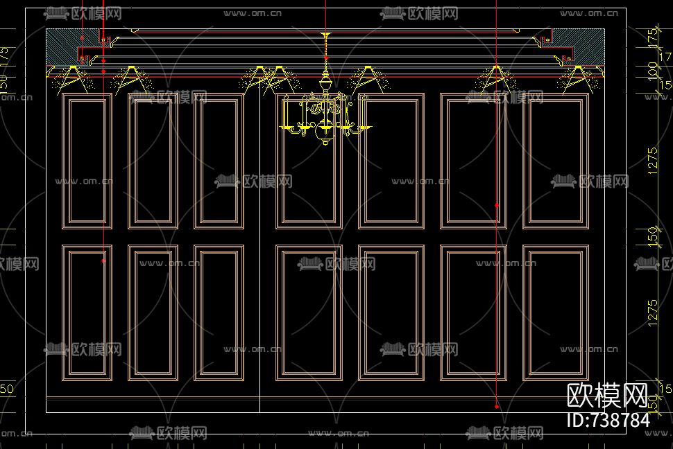 KTV大厅包房走道平立面CAD施工图下载（渲染图5）