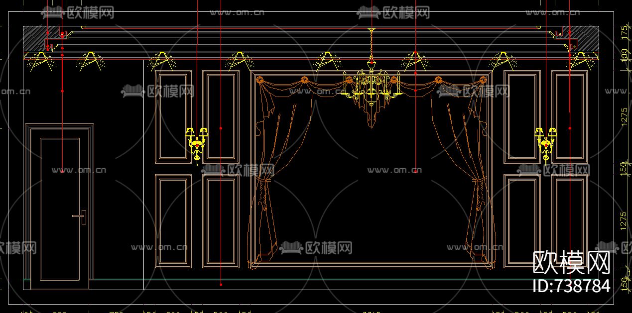KTV大厅包房走道平立面CAD施工图下载（渲染图7）