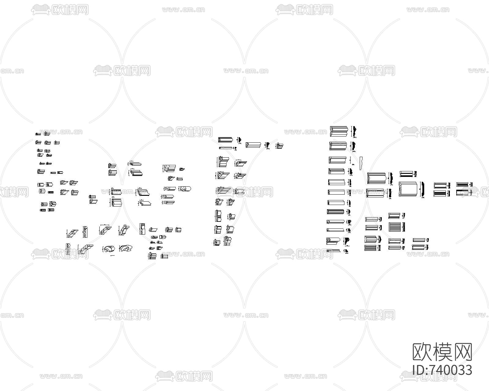线条样式CAD图库下载（渲染图5）