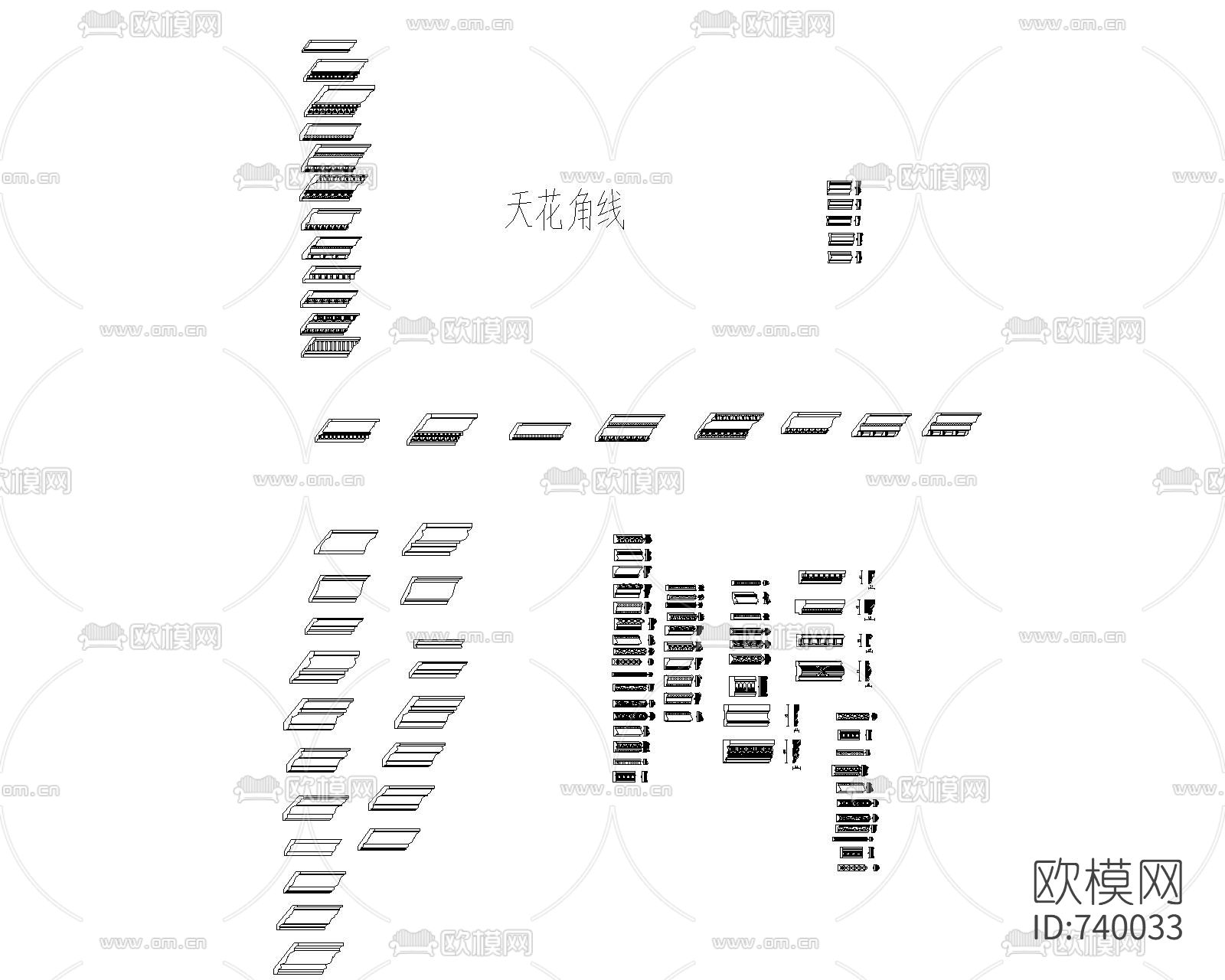 线条样式CAD图库下载（渲染图6）