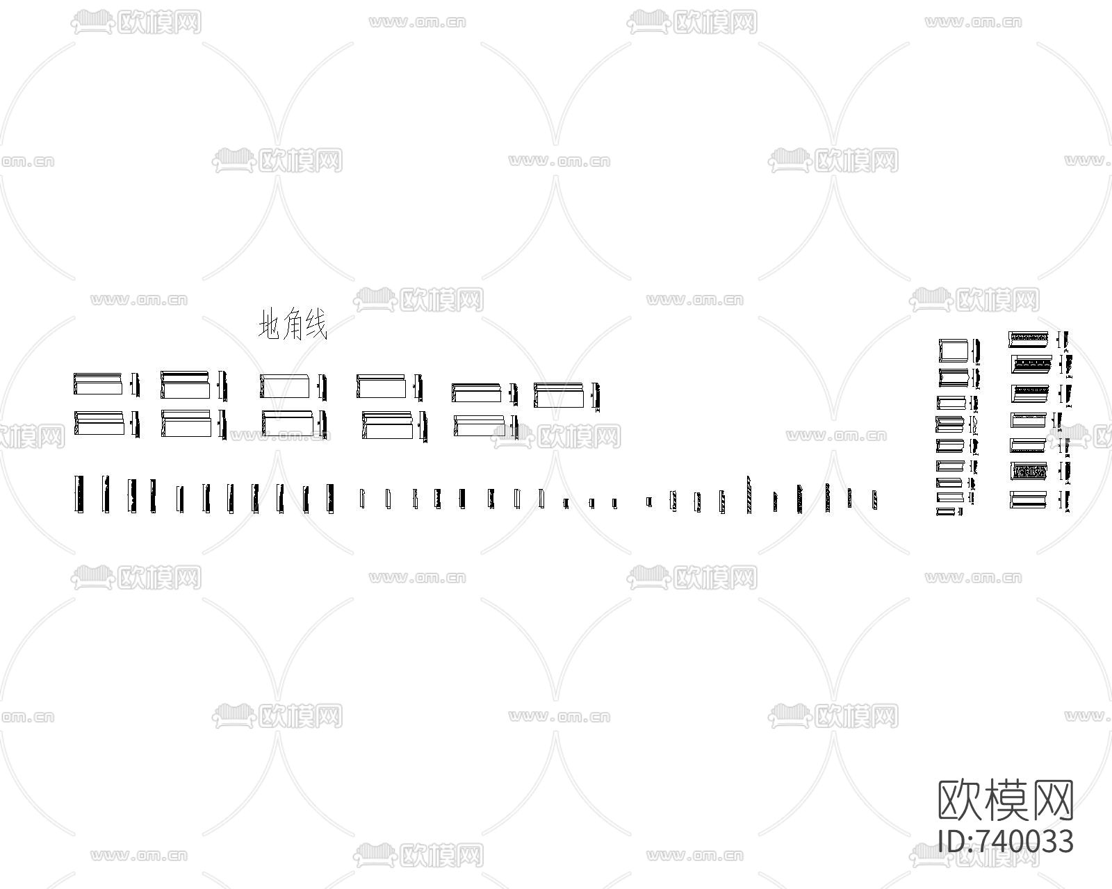 线条样式CAD图库下载（渲染图3）