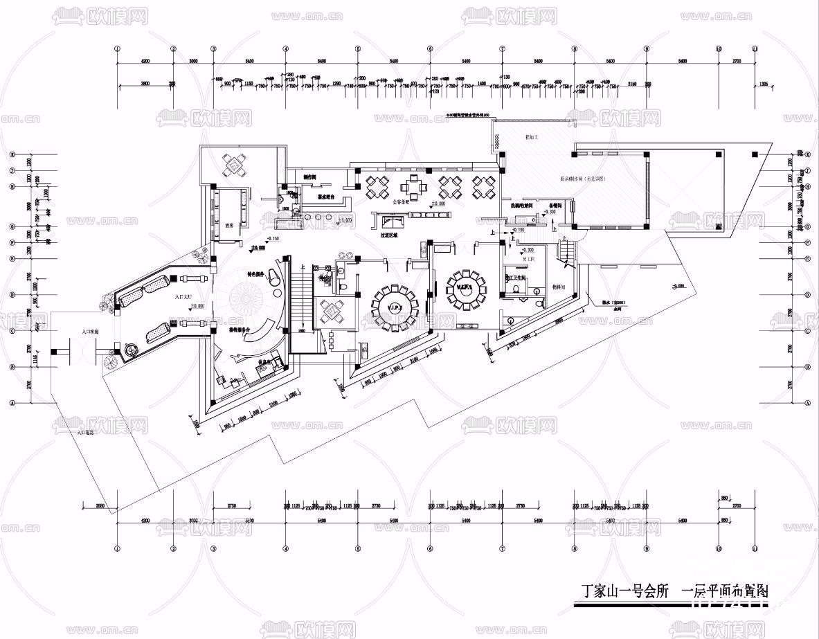 丁家山会所施工图+效果图下载（渲染图1）