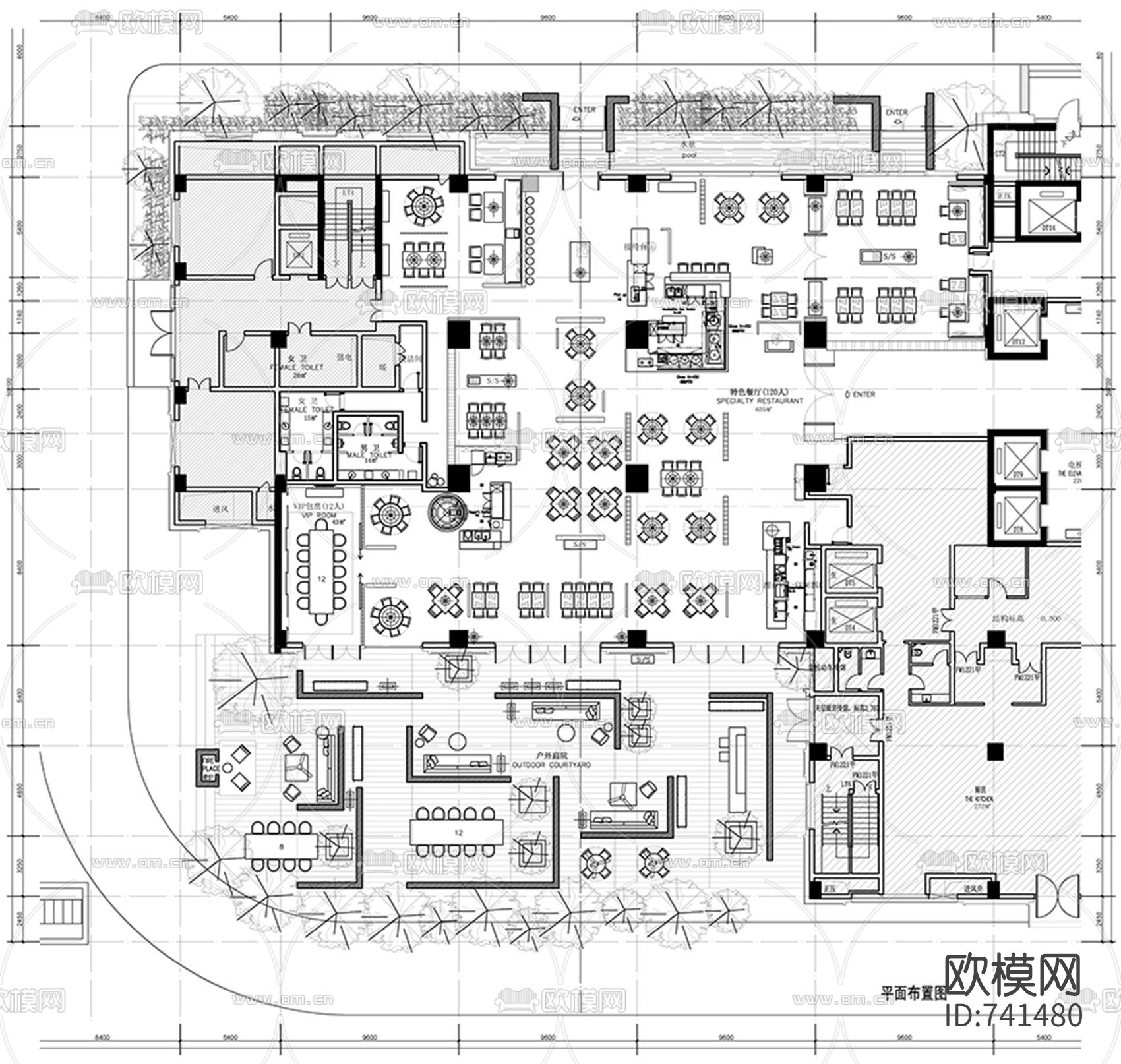 泛海钓鱼台酒店CAD施工图+实景图下载（渲染图3）