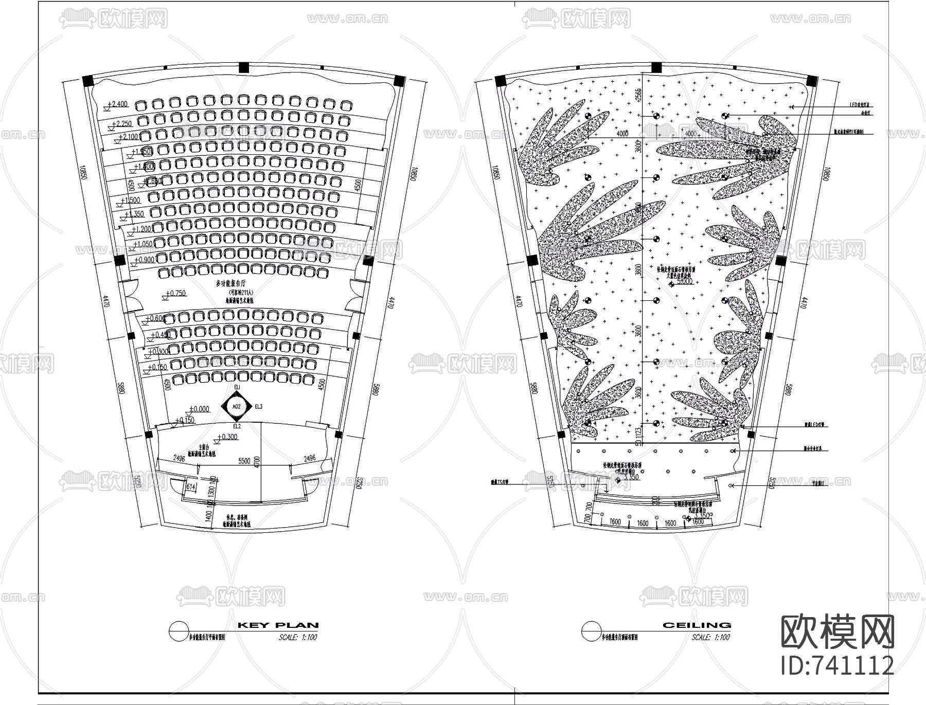 东南东创意海洋会所CAD施工图+效果图下载（渲染图3）