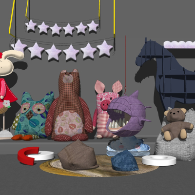  现代儿童玩具公仔su模型 