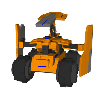  现代机器人玩具su模型 