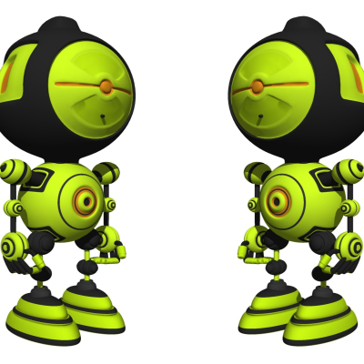  现代机器人玩具su模型 