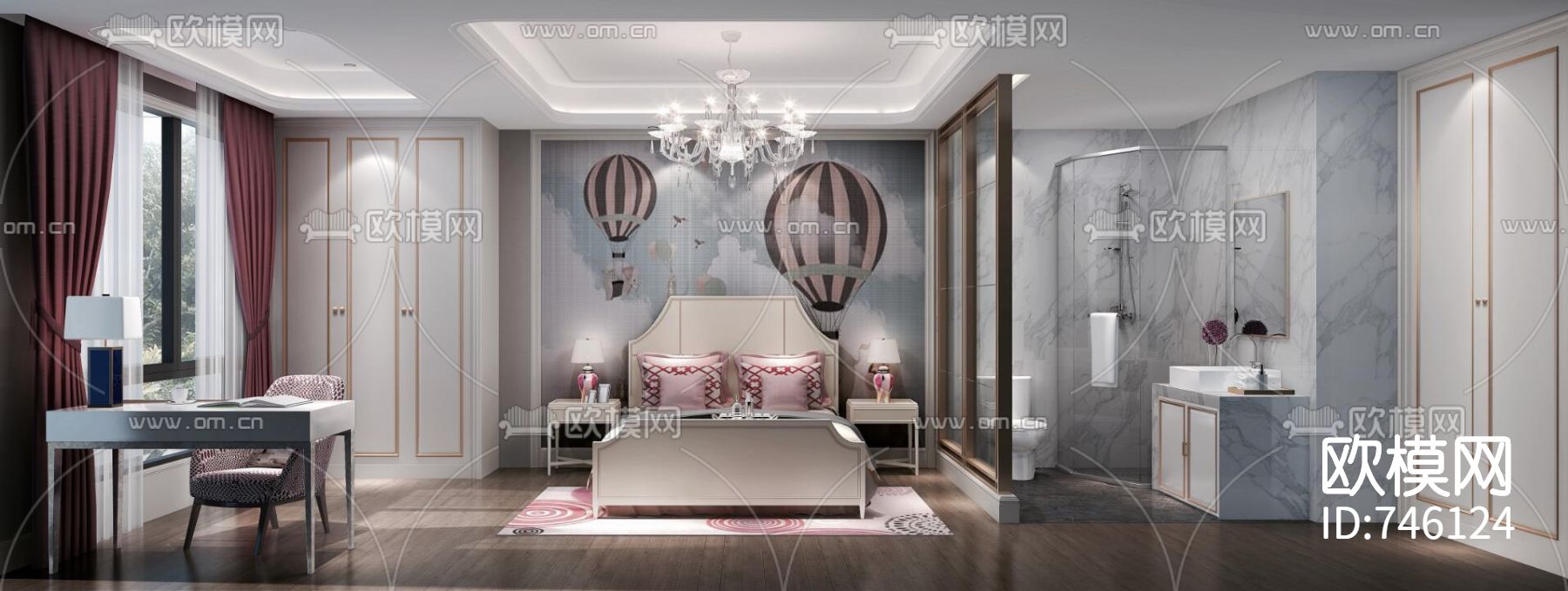 现代轻奢客厅餐厅卧室CAD施工图