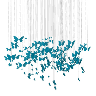  现代蝴蝶装饰吊灯su模型 