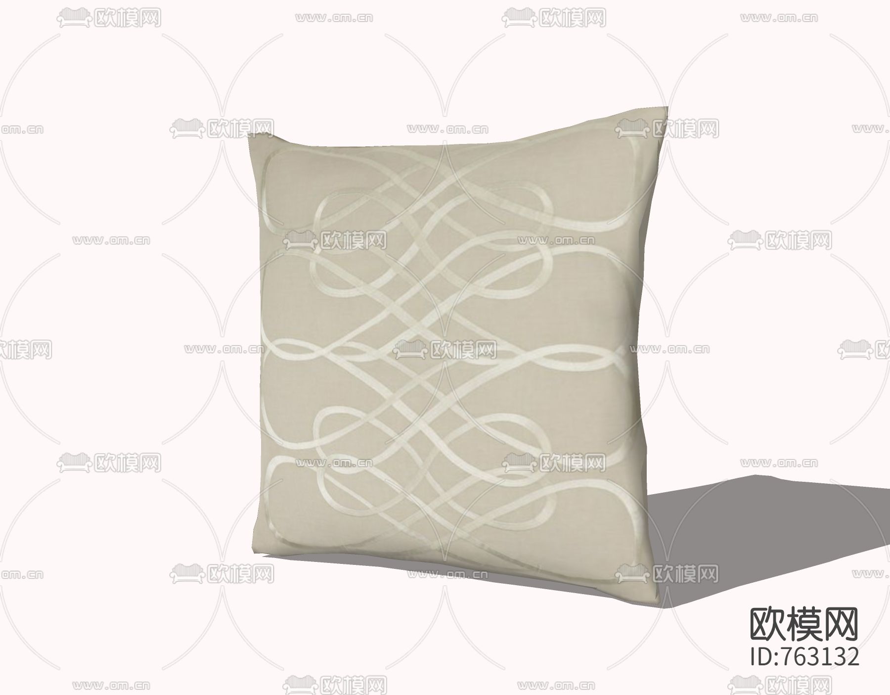 现代布艺抱枕免费su模型下载