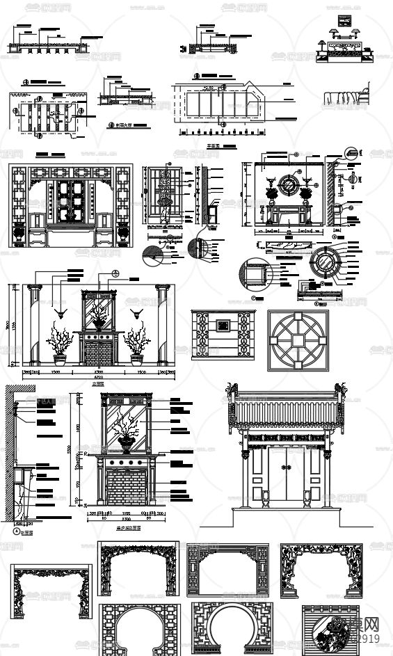 家具软装CAD图库下载（渲染图2）