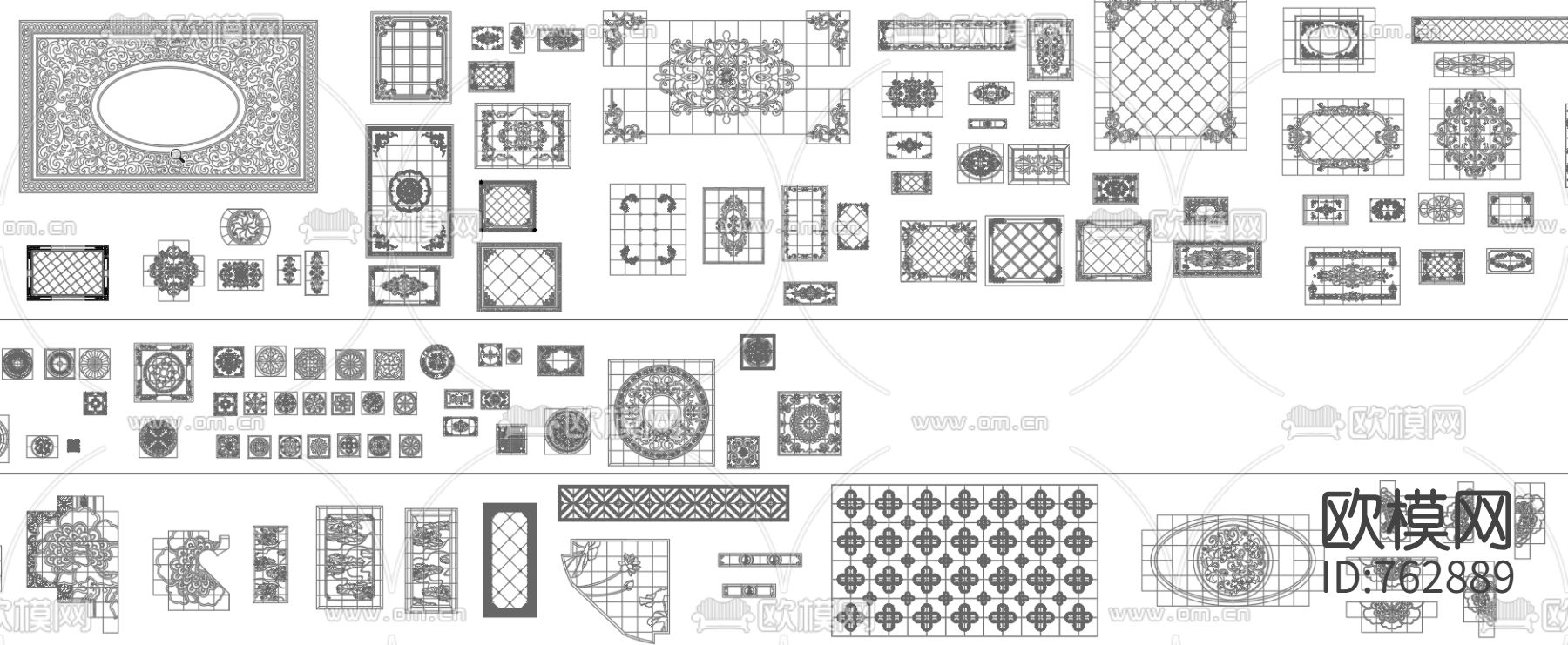 地面拼花CAD图库下载（渲染图4）