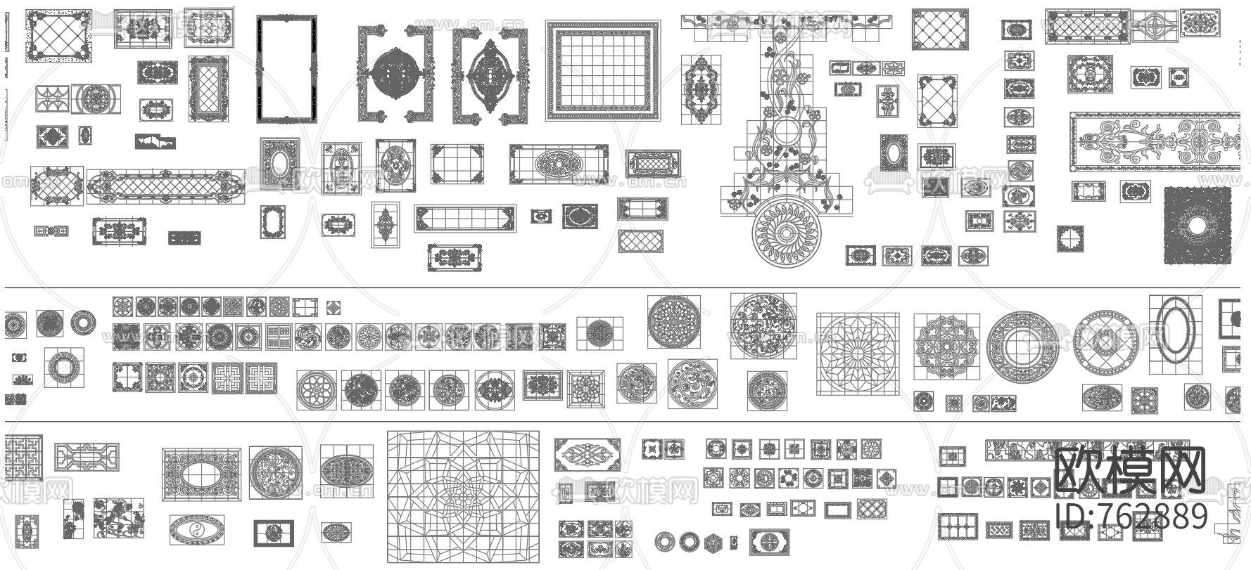 地面拼花CAD图库下载（渲染图6）