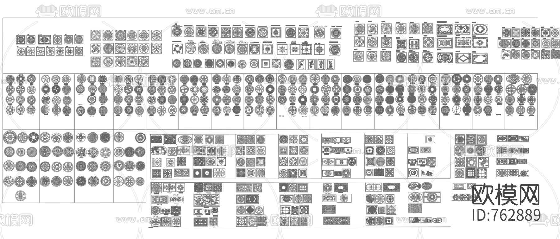 地面拼花CAD图库下载（渲染图1）
