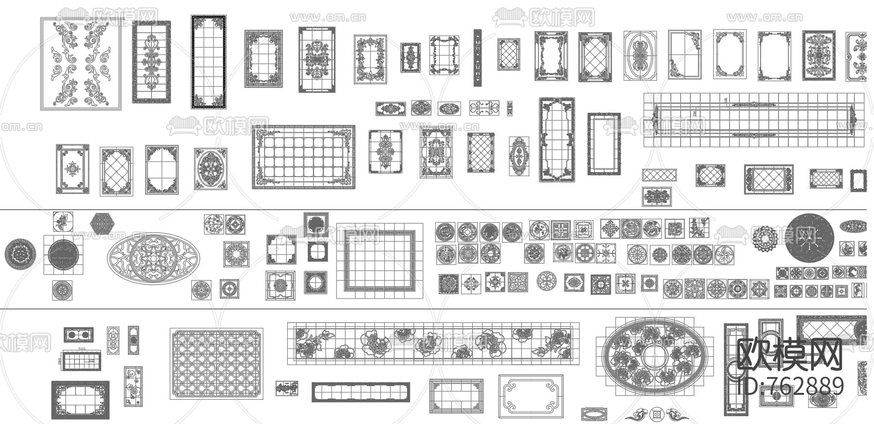 地面拼花CAD图库下载（渲染图5）