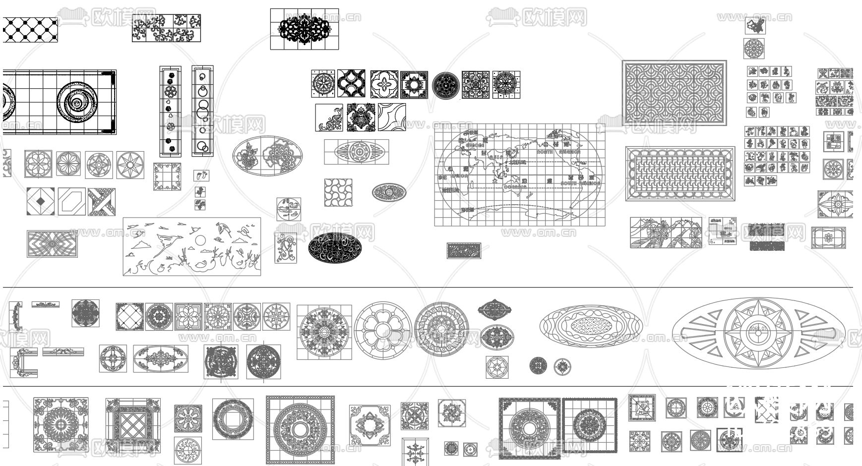 地面拼花CAD图库下载（渲染图7）